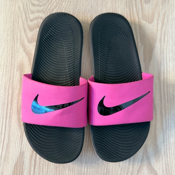Nike Other - Nike Pink and Black Slide Sandals